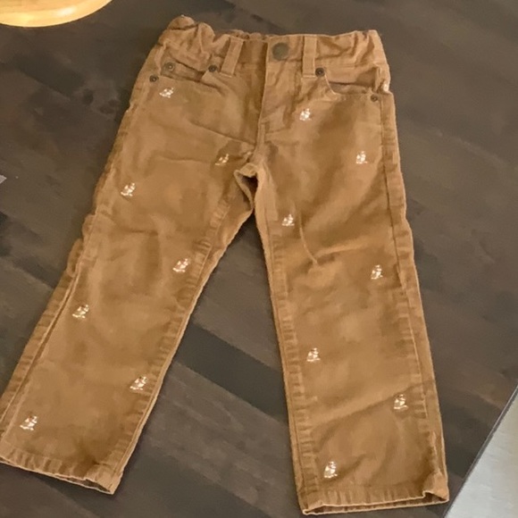 Janie and Jack Other - 3T Janie and Jack French Bulldog Corduroy Pants with Adjustable Waist